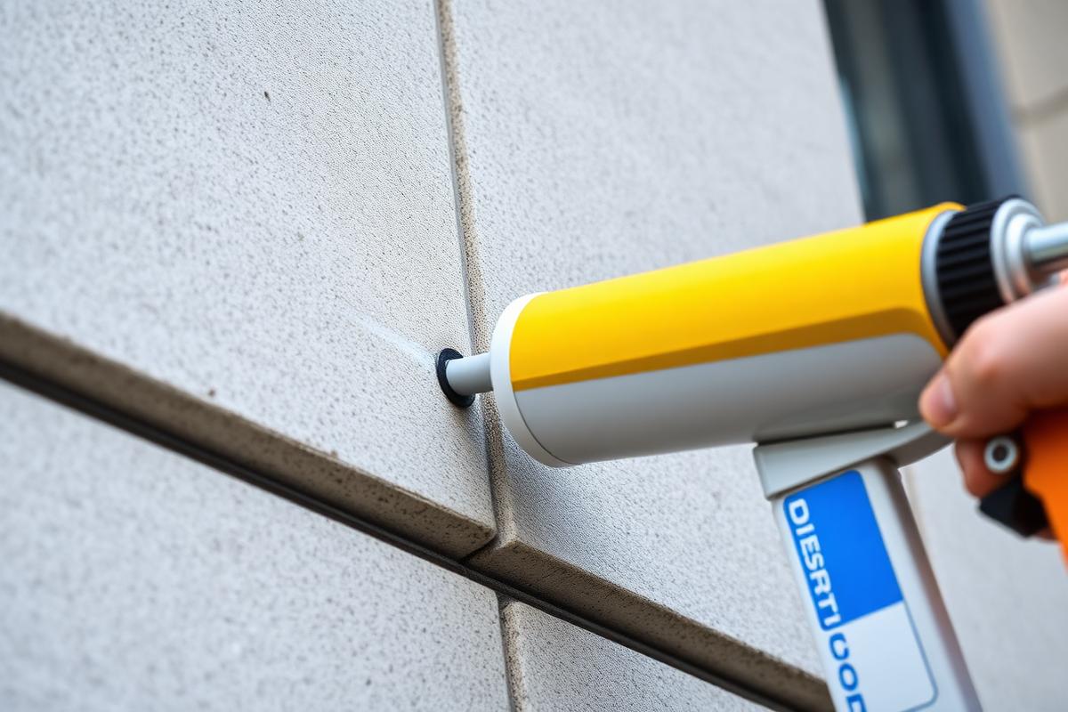 Polyurethane sealant applied into expansion joint